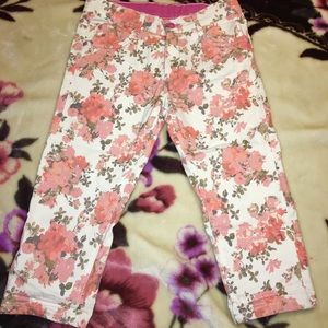 ZARA Floral Capri Pants